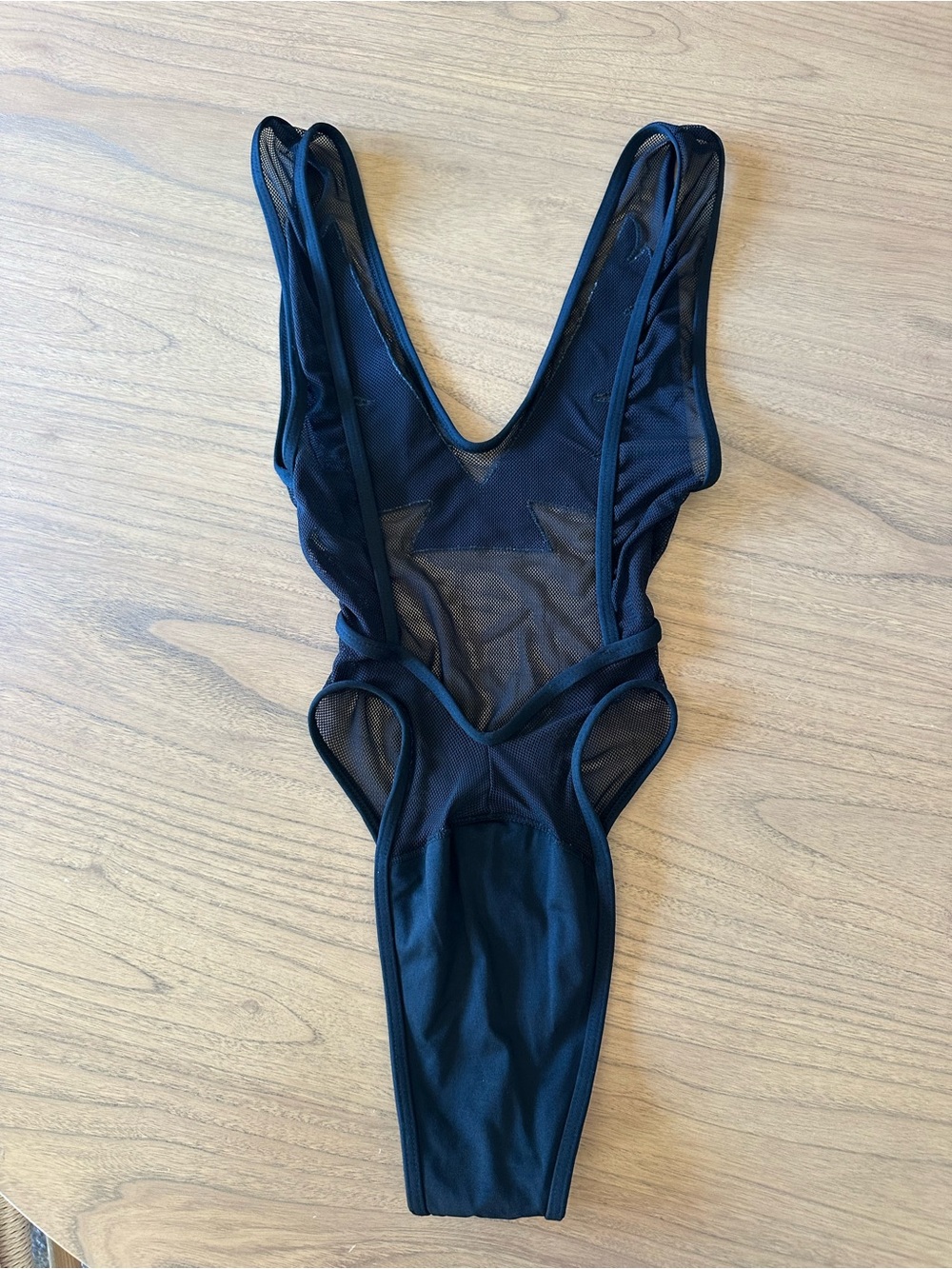 Minimale Animale Black Sheer Mesh One-Piece Swimsuit firebird suit - Picture 4 of 4